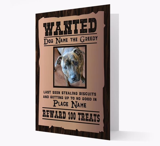 'Wanted Poster' - Personalised {breedFullName} Photo Upload Card